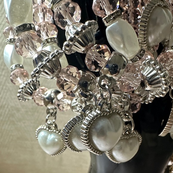 Elegant Beaded Bracelets with Charms Set of (12) - Picture 6 of 8